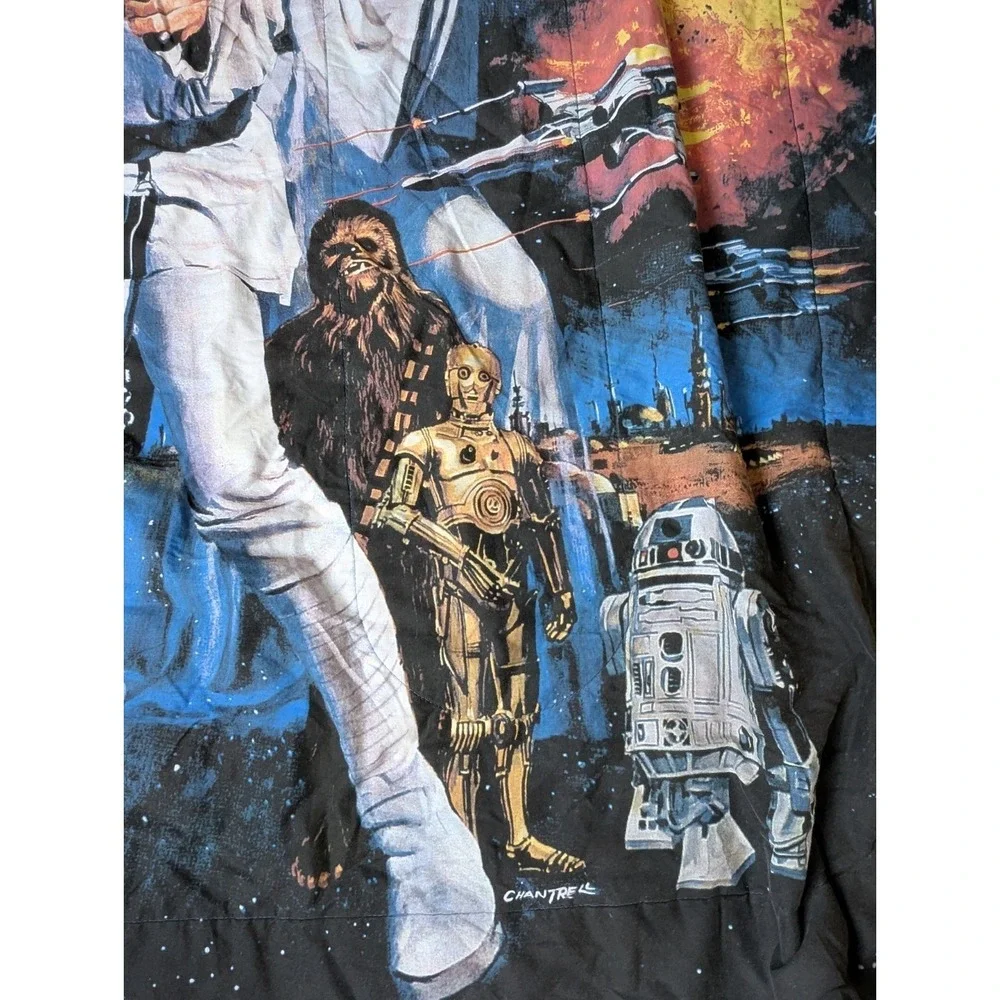 Vintage Star Wars Tom Chantrell Reversible Comforter Darth Vader 82x64